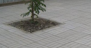 Качественная тротуарная плитка серого цвета в Сестрорецке в октябре